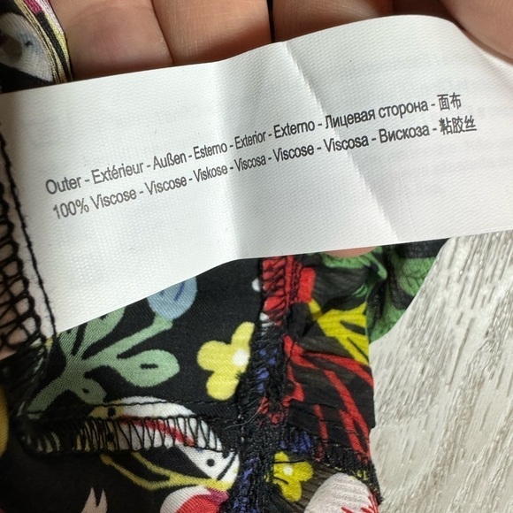 NWT Traffic People Floral Fringe Maxi Dress, Black, Multi, Size XL - Picture 11 of 16